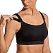 SYROKAN Front Adjustable Sports Bras for Women High Impact Wirefree Comfort No Bounce Support Workout Running Bra Black 38D
