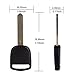ECCPP Ignition Key, Replacement for 2 New Replacement Transponder Ignition Keyless Key Uncut Blade Blank 46 Chip