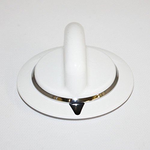 GE Dryer Timer Knob WE1M654 Chrome Ring D Shaft Fitting