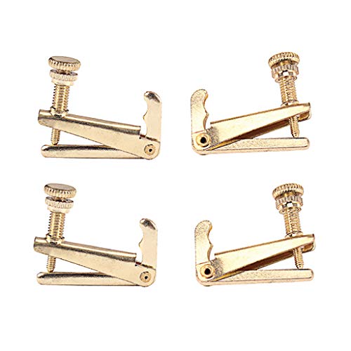 4 Pieces Golden Violin Fiddle String Adjusters Violin Replacement Accessory - Thumbnail 6