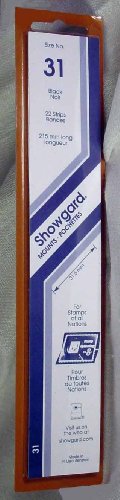 Showgard Strip Style Black Stamp Mounts Size 31