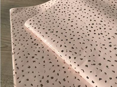 InsideMyNest Rose Gold Metallic Two-Tone Foil Specks on Dust Rose Tissue Paper Sheets Premium Quality (20)