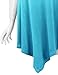 Lock and Love LL WT1053 Womens Round Neck Ombre Sleeveless Tunic Tank Top XL Aqua