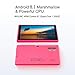 7 inch Tablet,Google Android 8.1 Quad Core 1024×600 Dual Camera Wi-Fi Bluetooth,1GB/8GB,Play Store Skype 3D Game Supported GMS Certified (Pink)thumb 3