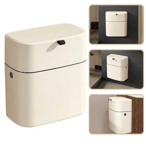 10L Cubo de Basura Colgante,Basurero para Cocina,Bote de Basura con Tapa,Cesto de Basura de Pared de Cocina,Cubo de Basura con Tapa,Deslizante Abierto,Adecuado pare Dormitorio,Oficina,Baño
