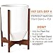 Fox & Fern Tall 10″ Planter – Fits Perfectly in Every 10″ Plant Stand – Hand-Made of Polystone – Matte White – Indoor and Outdoorthumb 2