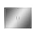 CO-Z Outdoor Kitchen Doors, 304 Brushed Stainless Steel Double BBQ Access Doors for Outdoor Kitchen, Commercial BBQ Island, Grilling Station, Outside Cabinet, Barbeque Grill, Built-in (31