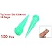 TOOGOO(R) Plastic/Stainless Steel Industrial Dispensing Needle Tip, 18 Gauge, 0.84mm Opening Size, Green (Pack of 100)