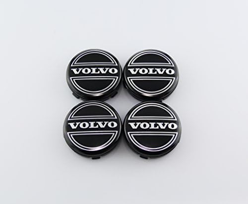CzlpV New 4 Pcs Black Car Alloy Wheel Center Hub Cap Emblem Badge Logo 64mm For Volvo