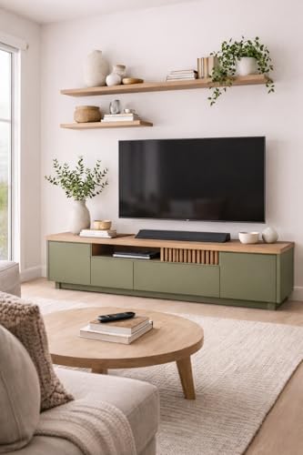 Papael de Parede Revestimento Adesivo Vinilico Autocolante Texturizado Para Envelopamento Móveis 3m x 45cm (Verde Oliva)