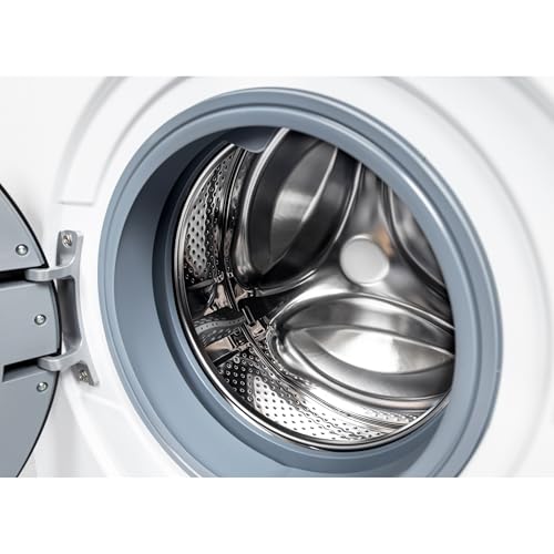 Midea 8KG Front Load Washing Machine With BLDC Inverter Motor, 1400 RPM, 15 Programs, Fully Automatic Washer With Lunar Dial, Integrated Digital Control-LED Display, Water Cube Drum - MF110W80B/W-GCC