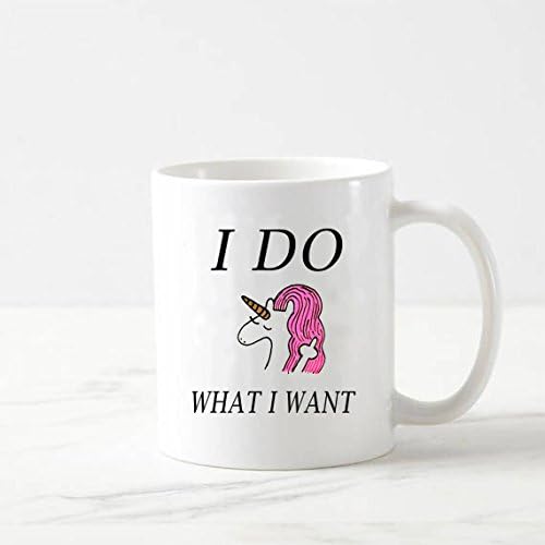 Funny Coffee Mug Middle Finger 11 oz - Birthday Gift For Men &amp; Women, Him or Her - Best Office Cup &amp; Christmas Present Idea For Mom, Dad, Boyfriend, Girlfriend or Coworkers (Unicorn 01)