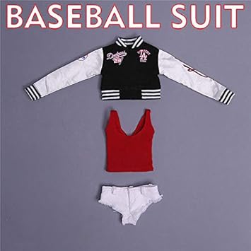 Amazon Co Jp 12インチ女性アクション人形服アクセサリー野球ユニフォームシャツ ベストとホットパンツ手作り服は1 6スケール人形人形ボディおもちゃモデルホビーギフトです 黒 スポーツ アウトドア