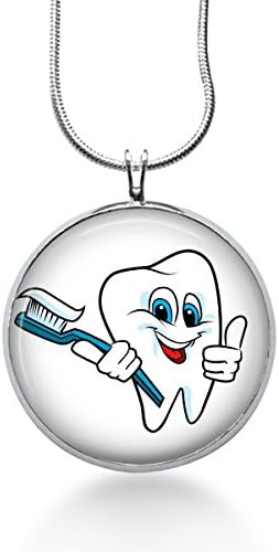 Tooth Brush Necklace, Dentist Pendant, Health Care, Gifts for Women