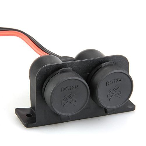 Buy Mgotu 12V Auxiliary Twin Power Outlet Waterproof Motorcycle Lighter Adapter Power Socket