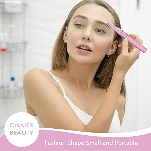 CNAIER Eyebrow Trimmer for Women, Facial Hair Trimmer Eyebrow Razor with Eyebrow Removal Attachments, Dry Use, Battery-Operated - Thumbnail 6