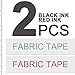 Fimax Compatible Fabric Iron-on Tape Replacement for TZe-FA3 TZe-FA3R for Brother P-Touch Label Maker, 1/2 inch Blue/Red on White Fabric Cloth Labels, 12mm x 3m, 2-Pack
