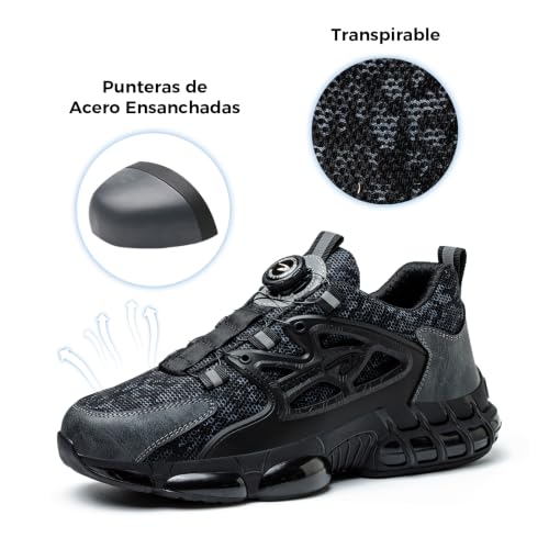 Safety Shoes for Men Women Sneakers Work Shoes Lightweight Comfortable Non-Slip with Steel Toe 36-46 EU