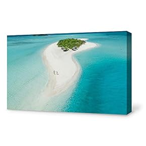 Canvas Wall Art Island and White Beach Modern Home Decor Canvas Painting Wall Decoration for Bedroom Living Room - 12x18 inches