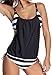 Angerella Sexy Stripe Lined Double Up Tankini Two Pieces Bathing Suit [Best Fit]