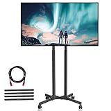 Suptek Rolling TV Stand Mount Cart with Wheels