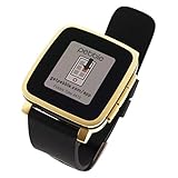 Pebble Time Steel Gold Deluxe Black Edition - Black (Certified Refurbished)