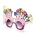 OULII Happy Birthday Glasses Birthday Party Glasses Novelty Glasses Cake Glasses Funny Costume Glasses Photo Booth Props