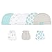 Luvable Friends baby girls Cotton Caps and Scratch Mittens Hat, Elephant, 0-6 Months US