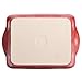 Rachael Ray Cucina Stoneware 9-Inch x 13-Inch Rectangular Baker, Cranberry Red