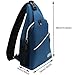 MOSISO Sling Backpack, Multipurpose Crossbody Shoulder Bag Travel Hiking Daypack, Teal, Medium