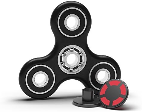Fidget Spinner, Seddex Eco-Friendly ABS Tri-Spinner Stainless Steel High Performance Bearings for Extremely Fast and Long Spin Relieves ADHD EDC Anxiety and Boredom [USA Stock Fast Delivery] (Black)