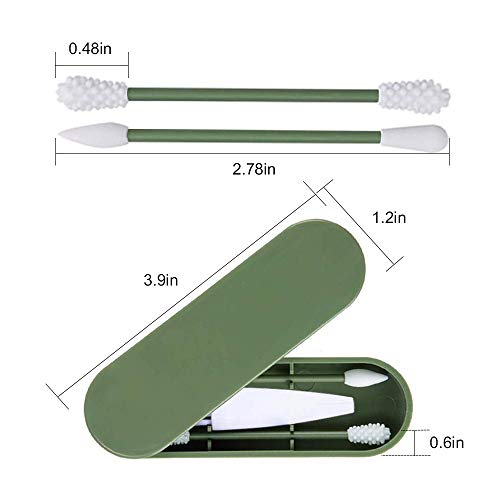 Reusable Cotton Swabs 8 Count Double Tipped Silicone Swabs Safety