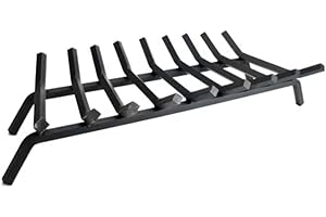 Pleasant Hearth - 3/4" Premium Solid Steel Fireplace Grates - Black, 36-Inch