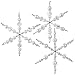 Solid Oak SNOWFL Sparkling Snowflakes Ornament Kit, Crystal/Pearl
