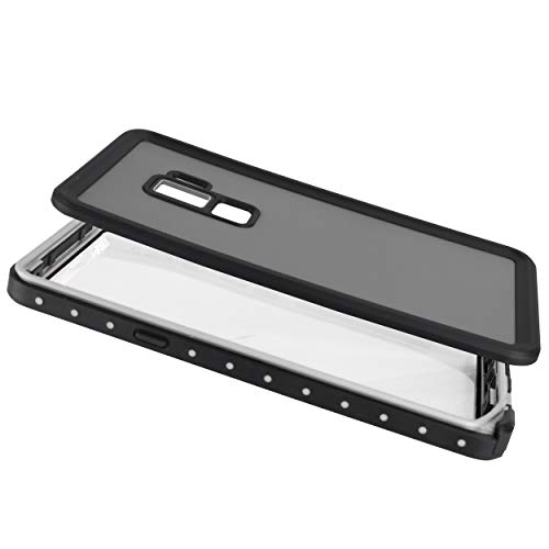 for Samsung Galaxy S9 Waterproof Case, Shock Proof Dust Proof Snow Proof Dirt Proof Phone Case Full Sealed IP68 Underwater (Black)