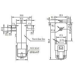Diann 4pcs TT Motor DC 3-6V Gearbox Motor 200RPM