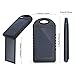 [Upgraded Version] Solar Charger, Nekteck 6000mAh Dual High-Efficiency SunPower Solar Panel Power Bank with 2 USB Ports Portable Charger Battery Backup Power Pack for All USB Supported Devices, Black