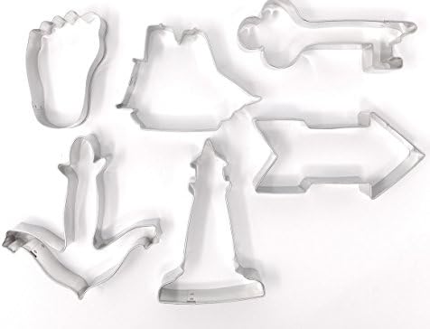 Set of 6 LDS Mutual Theme Young Men/Young Women Cookie Cutters- Peace In Christ, Embark In The Service of God, Press Forward, Let Your Light So Shine , Example Of The Believer's, Ask of God