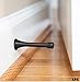 Ilyapa Spring Door Stops - 10 Pack 3 ¼ Inch Heavy Duty Traditional Spring Door Stop, Durable Stoppers for Bottom of Doors - Black w/Rubber Bumper