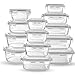 Chef's Star CHST13GLASS Glass Storage Containers, Clear
