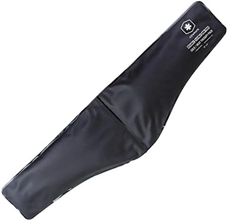 Flexible Ice Cold Pack for Neck and Joints by IceWraps - 6"x23" Reusable Cold Pack / Microwavable Heat Wrap, Upgraded Black Lining Will Not Crack or Leak, Neck Contour