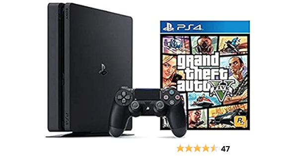 Amazon Com Playstation 4 Slim 1tb Console Grand Theft Auto V Bundle 2 Items Video Games