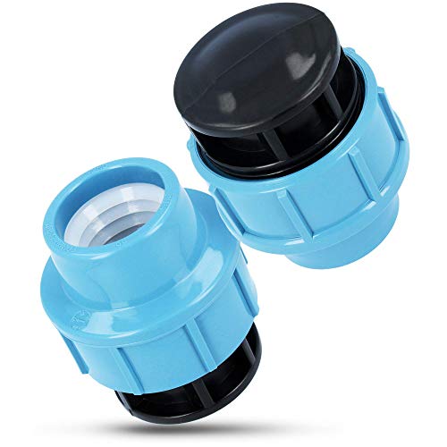 PE Stopfen Endkappe 32 mm PN 16 Klemmverbinder Für PE Rohr Verschraubung | Kunststoff Klemmkupplungen Wasserrohrstopper… – Bild 5