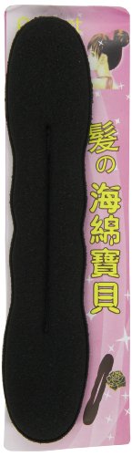 BDS - 2 Pieces of Hair Bun Sponge Hair Bang Clips/Magic Hair Bun Sponge Maker Combo (One Small and One Large)+ One Free BDS Ponytail Holder