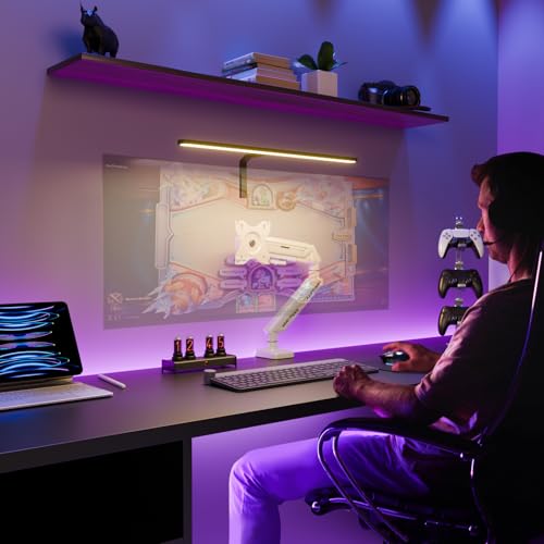 ETHU Single Monitor Arm, Adjustable Gas Spring Monitor Stand for 13-32 inch Monitor up to 9kg, Full Motion Computer Monitor Mount, LED/LCD Display Arm with VESA Pattern 75x75/100x100 Single Arm White