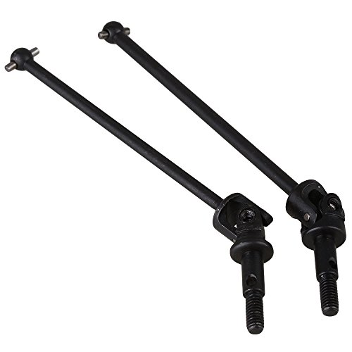 Mxfans 2PCS Black Aluminium Alloy 106015 Upgrade Universal Drive Shaft for HSP 94105 94106 94107 RC1:10 Off Road Buggy Model Car