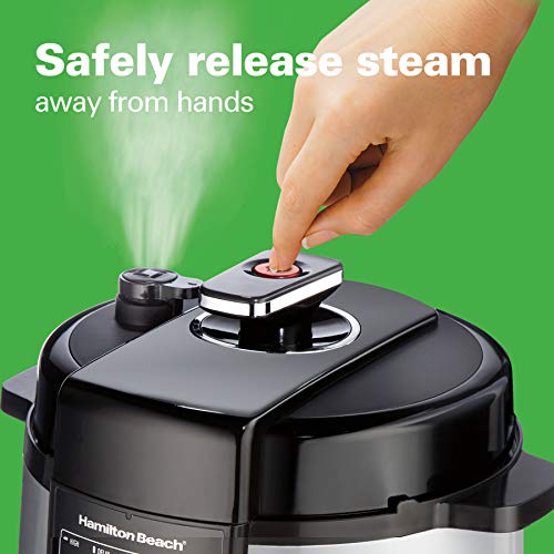 Hamilton Beach 34500 6 Qt Pressure Cooker with Unique Steam Release