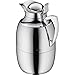 alfi Juwel Glass Vacuum Chrome Plated Brass Thermal Carafe for Hot and Cold Beverages, 1.0 L, Chrome