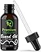 Beard Oil Growth for Men - 100% Natural Beard Softener Conditioner Beard Care Grow Premium Leave In Moisturizer Balm with Jojoba Argan Essential Oil Softens & Strengthens Beards Mustaches 1 oz
