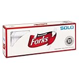 SOLO No Model Cup Company Heavyweight Plastic Cutlery, Forks, White, 6.41 In, 500/Carton, 500 Pieces